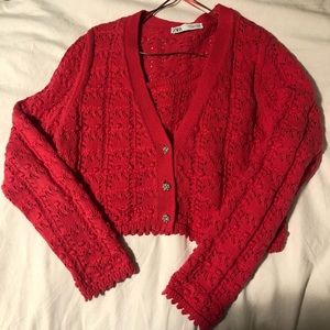 Zara crotchet cardigan and tank to co-ord